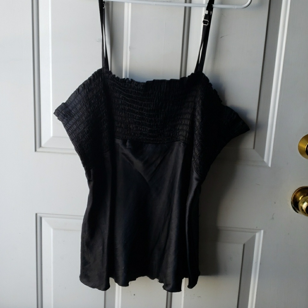 Black silky top